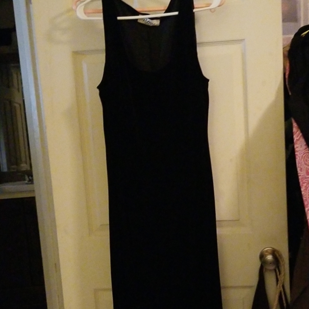 Black long cocktail/Saturday night tank dress